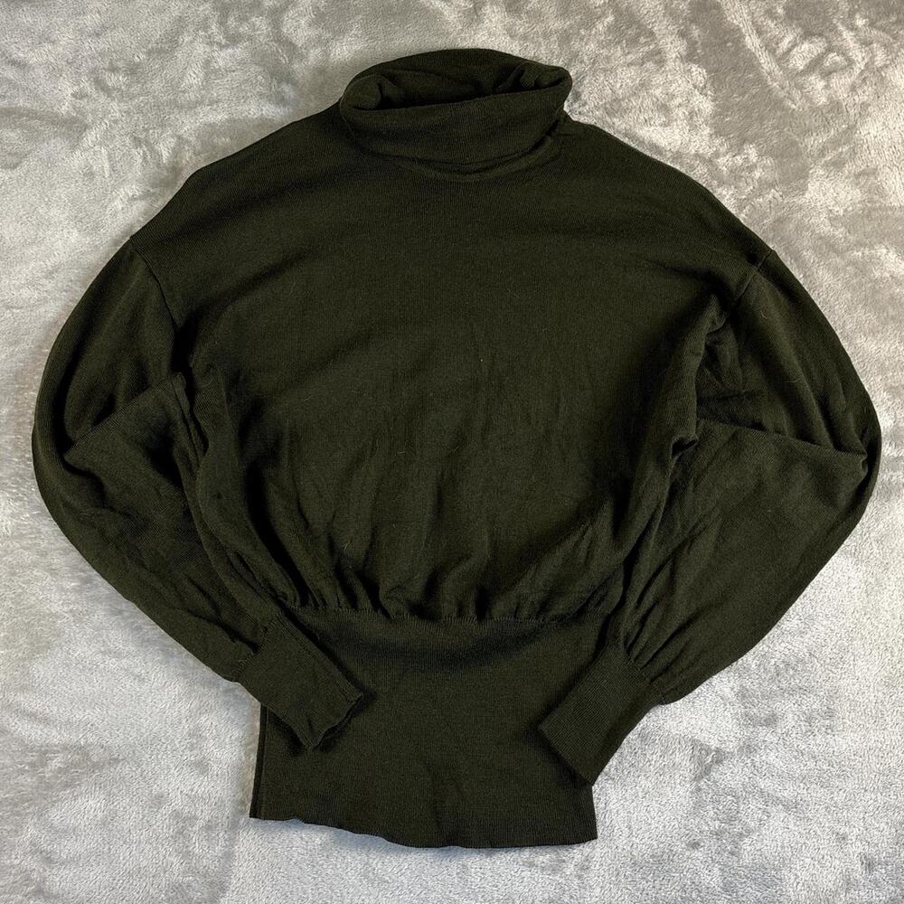 VTG Escada Margaretha Ley 100% Wool Turtleneck Sweater Women’s Size 34 Dark